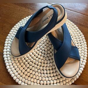 NWOB•Good Choice -“Nixie” Navy Comfort Wedge Sandal•Size 7 Medium